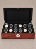 Coffret Kensington 12 bois ouvert, deux rangées de six coussins